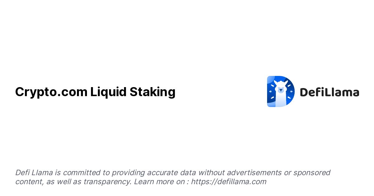Crypto.com Liquid Staking Protocol TVL, Revenue, & Fees