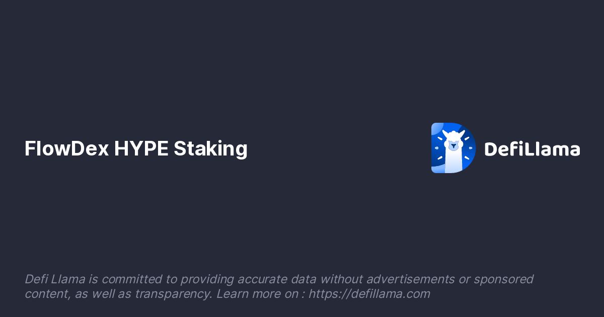FlowDex HYPE Staking Fees & Revenue