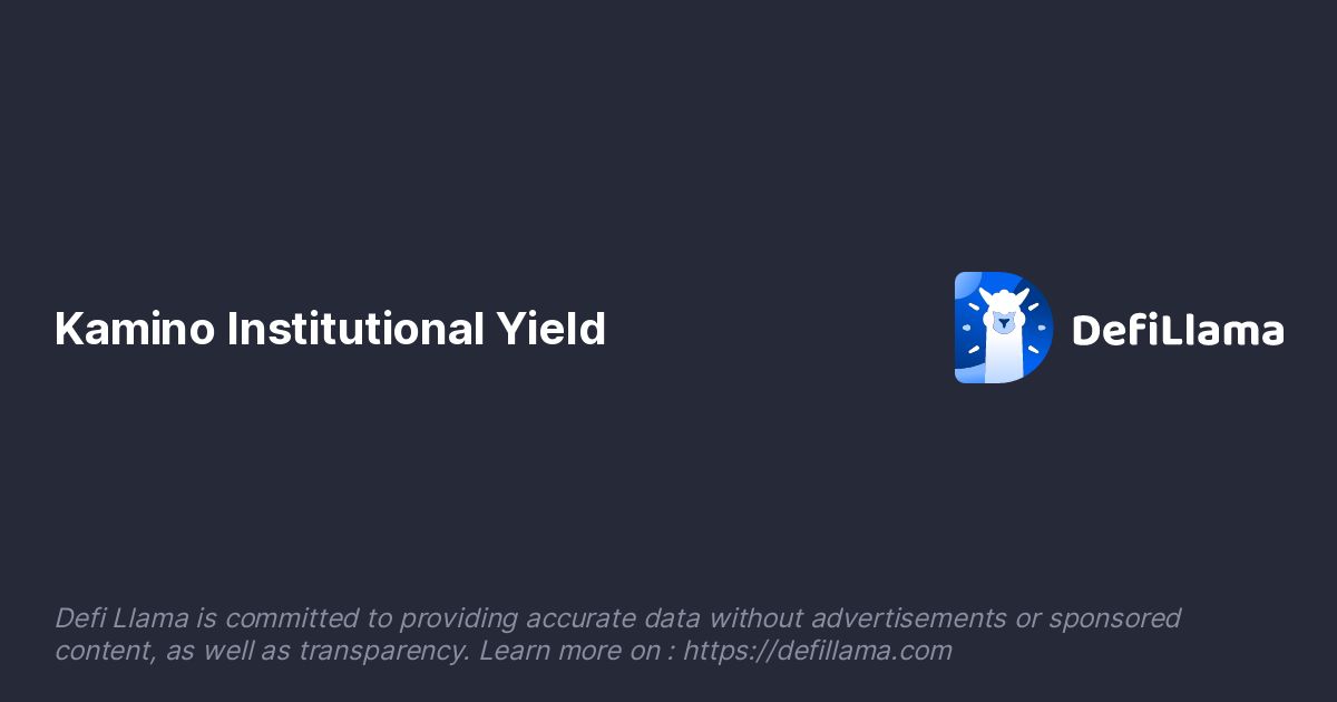 Kamino Institutional Yield Stats & Charts